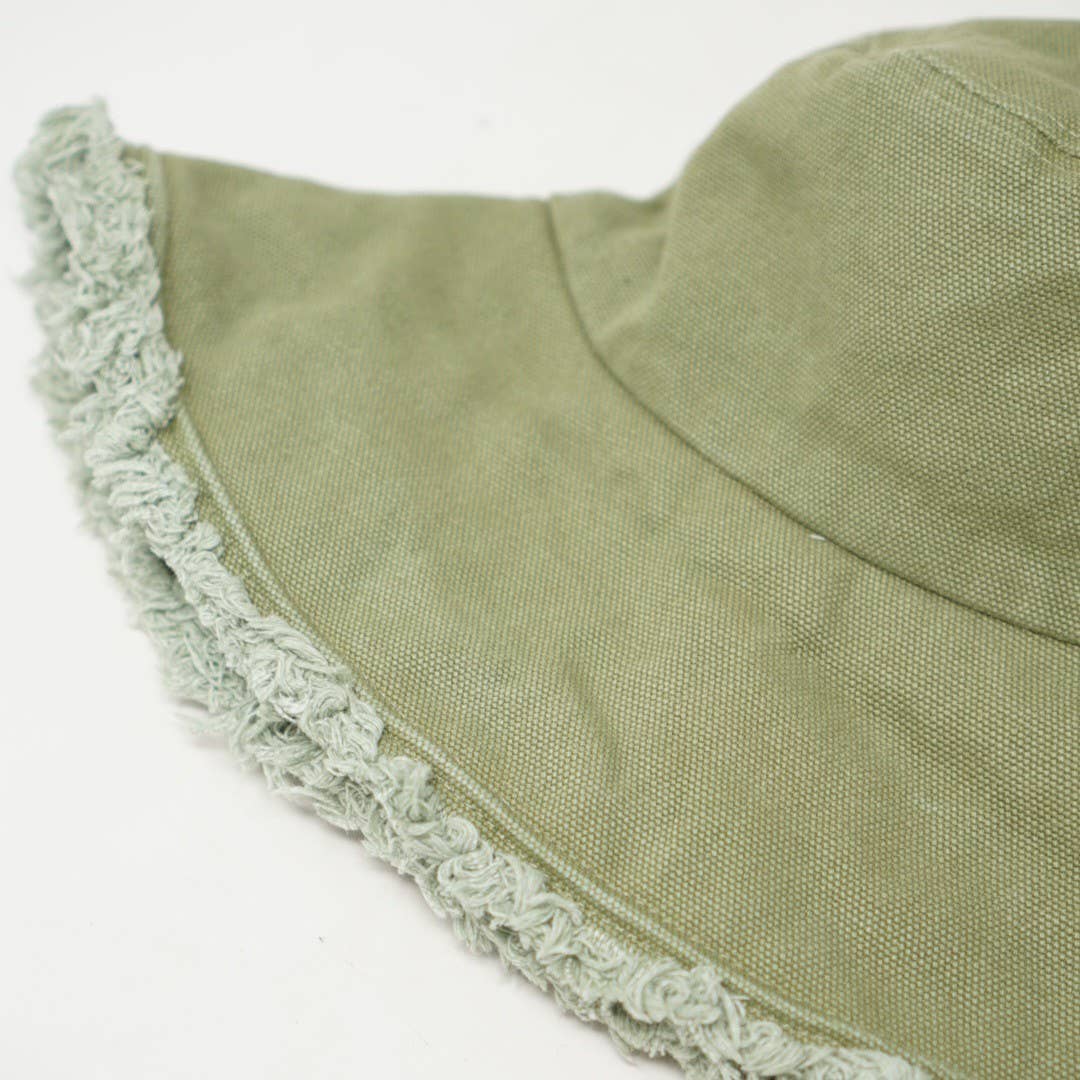 Olive & Pique - Wholesale Bucket Hat - Women's - KEANU 100% Heavy Cotton Twill Raw Edge Bucket Hat, 4" Brim3