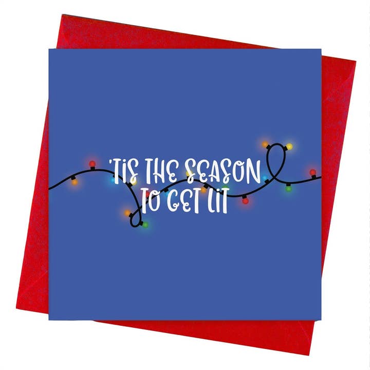 Biglietto di Natale This The Season to Get List per la vendita all'ingrosso da parte di Hi Society