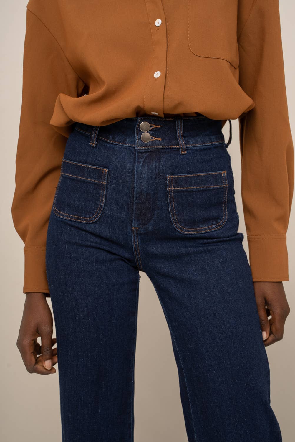 Oraije Paris – calças de ganga - Mulher por atacado – Elena flare jeans1