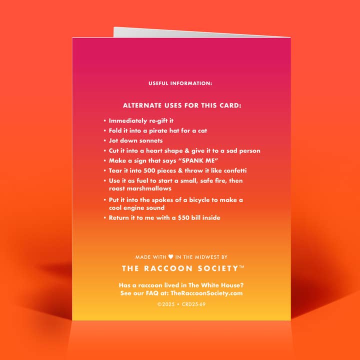 The Raccoon Society - Wholesale Friendship Card - Slay Then Rage Everyday Card1