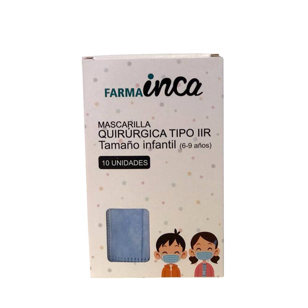 IKILIFE S.L - Wholesale Protective Face Mask/Shield - Pack of 10 IIR Surgical Masks for Children - Blue