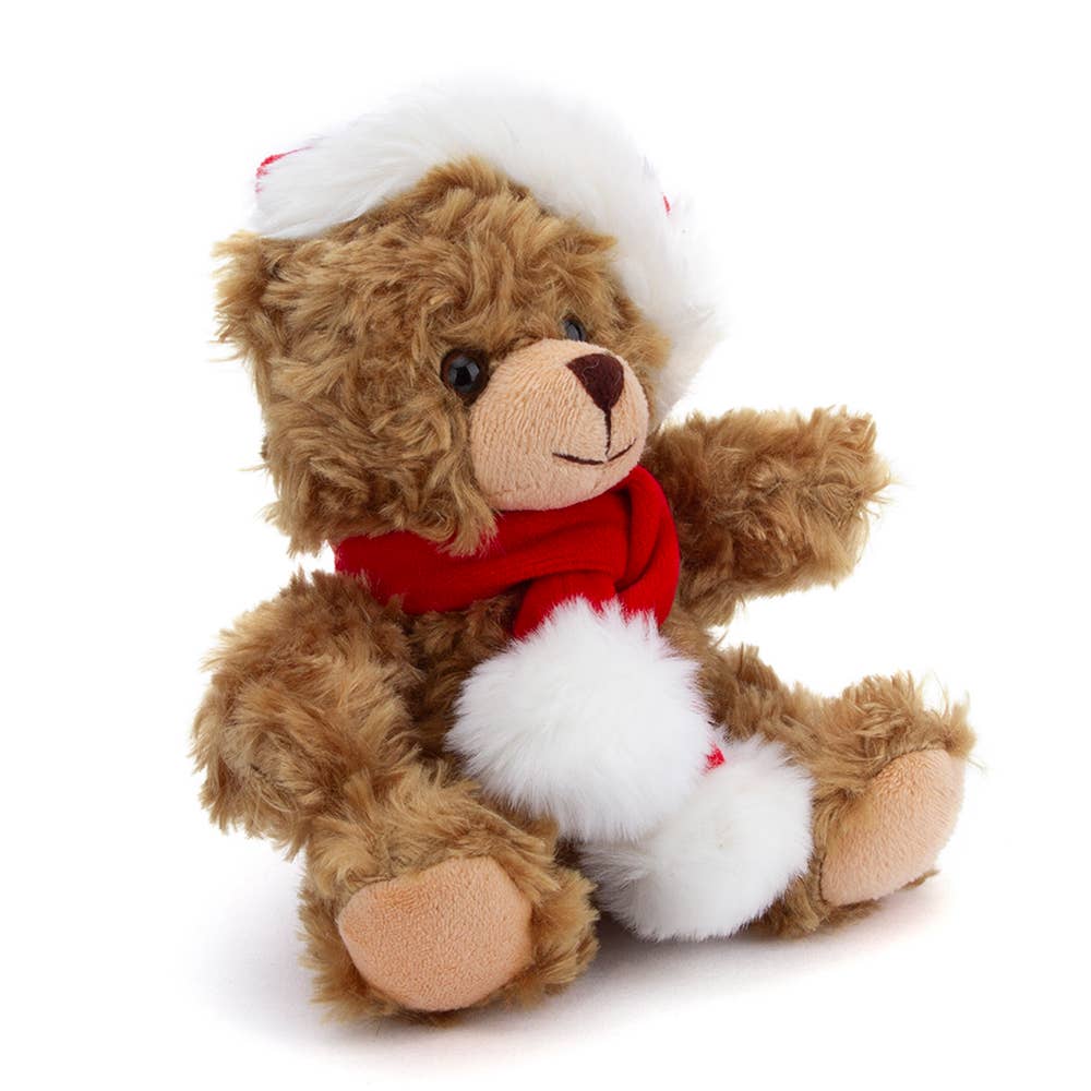 Plushland – wholesale Christmas decoration – 6″ Mocha Christmas Bear Plush Toy | Holiday Christmas Bear1