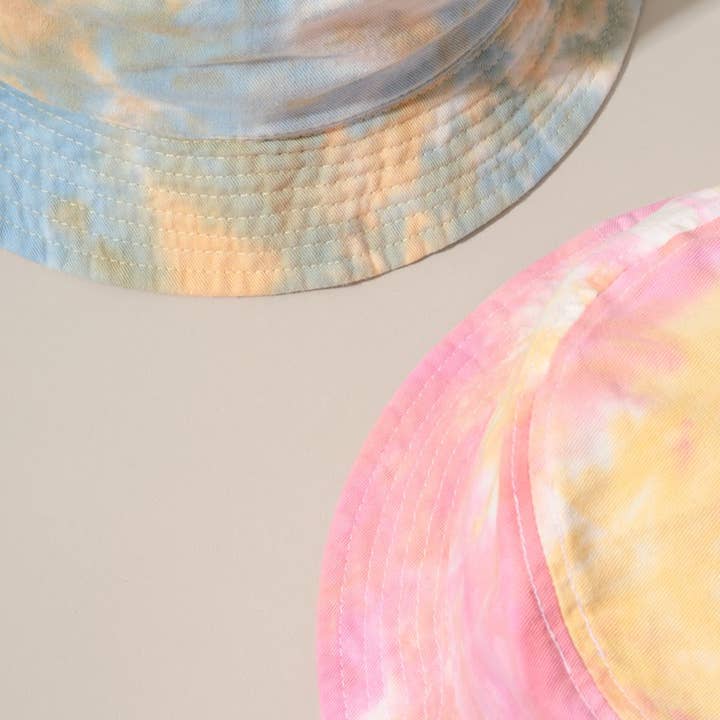 Fashion City - Wholesale Bucket Hat - Women's - Tie-Dye Cotton Multicolored Bucket Sun Hats15