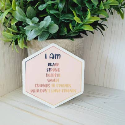 Sticker I am Sticker | Autocollant en pour la vente par TK Lettering