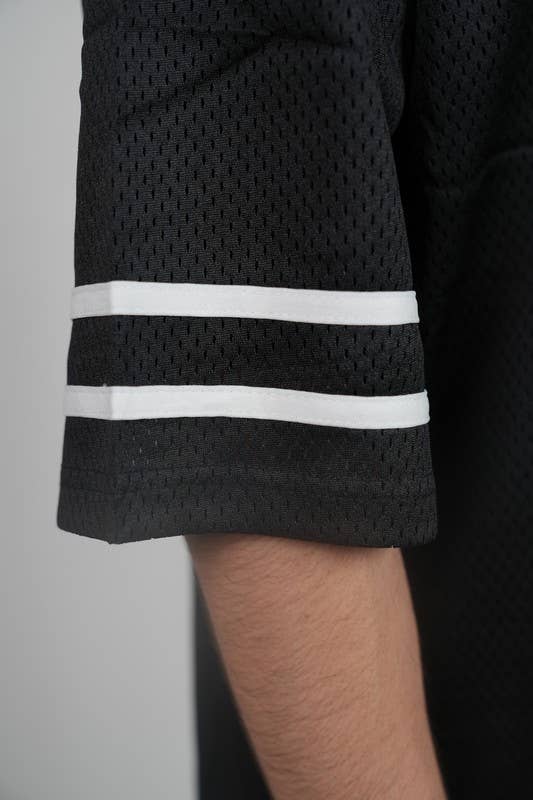 Lime Tree Clothing Inc. - Wholesale T-shirt – men's - Men’s Heavyweight Mesh Football Jersey w/ Stripe XS-2XL3