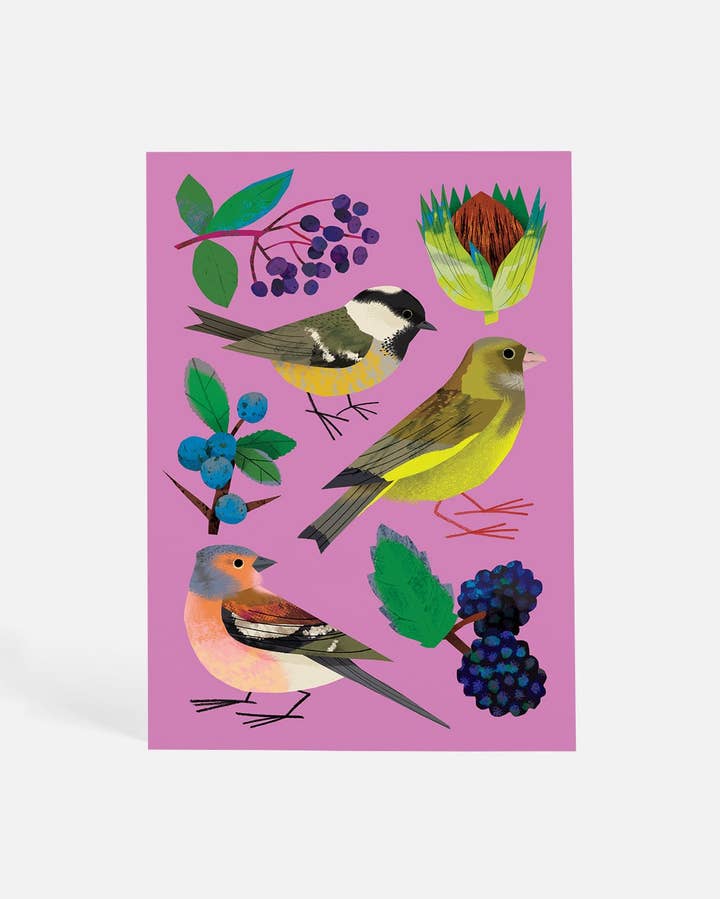 Feasting on the Hedgerows | Postcard for wholesale by Sunny Beast