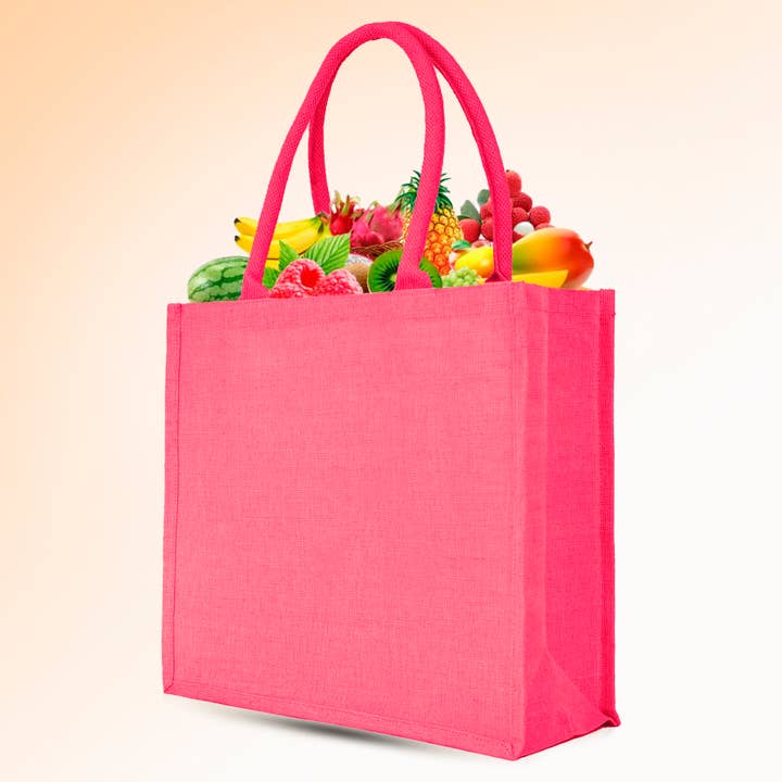 ecojutebags - Wholesale Grocery/shopping bag - Ecojute Juco Tote Bags – 4-Pack Durable 14"x16"x6"19