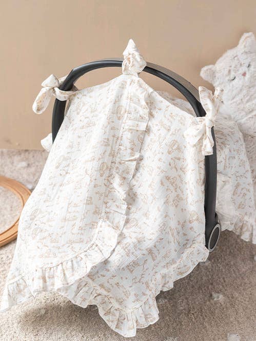 Stroller Cover - Toile De Jouy / Beige for wholesale by Atelier Babbi