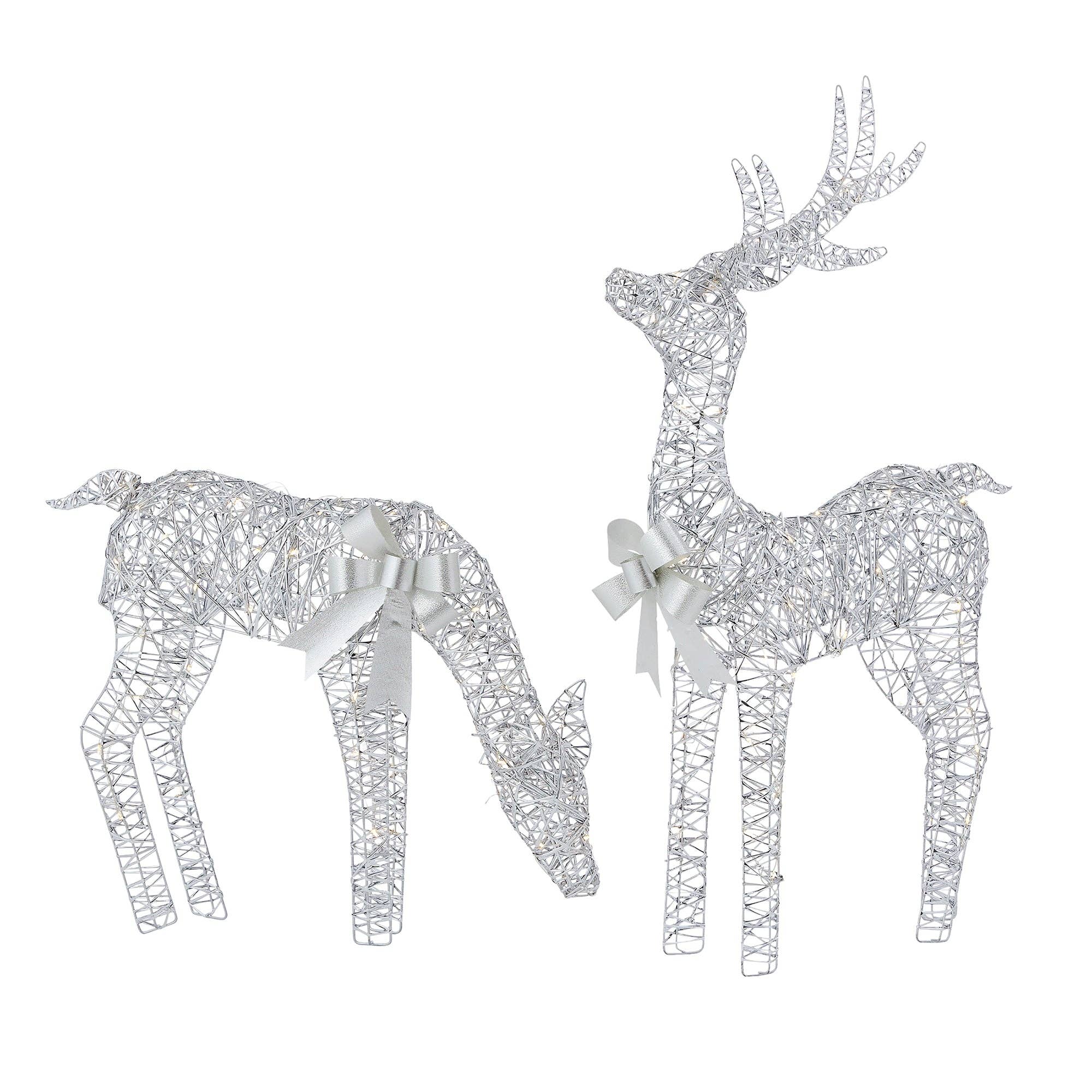 Seasonal LLC - Wholesale Christmas Decoration - Metallic Silver Reindeer with Warm White LED Lights (Plug In) Sold Separately4