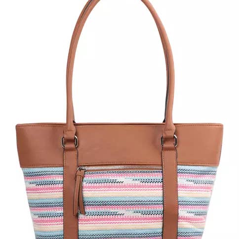 Multi Colored Straw Handbag for wholesale by Sassy Jewelry Collection
