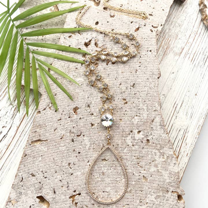 VB&CO Designs Handmade Jewelry - Wholesale Pendant/Charm Necklace - Swarovski gold necklace boutique salon spa bridal jewelry