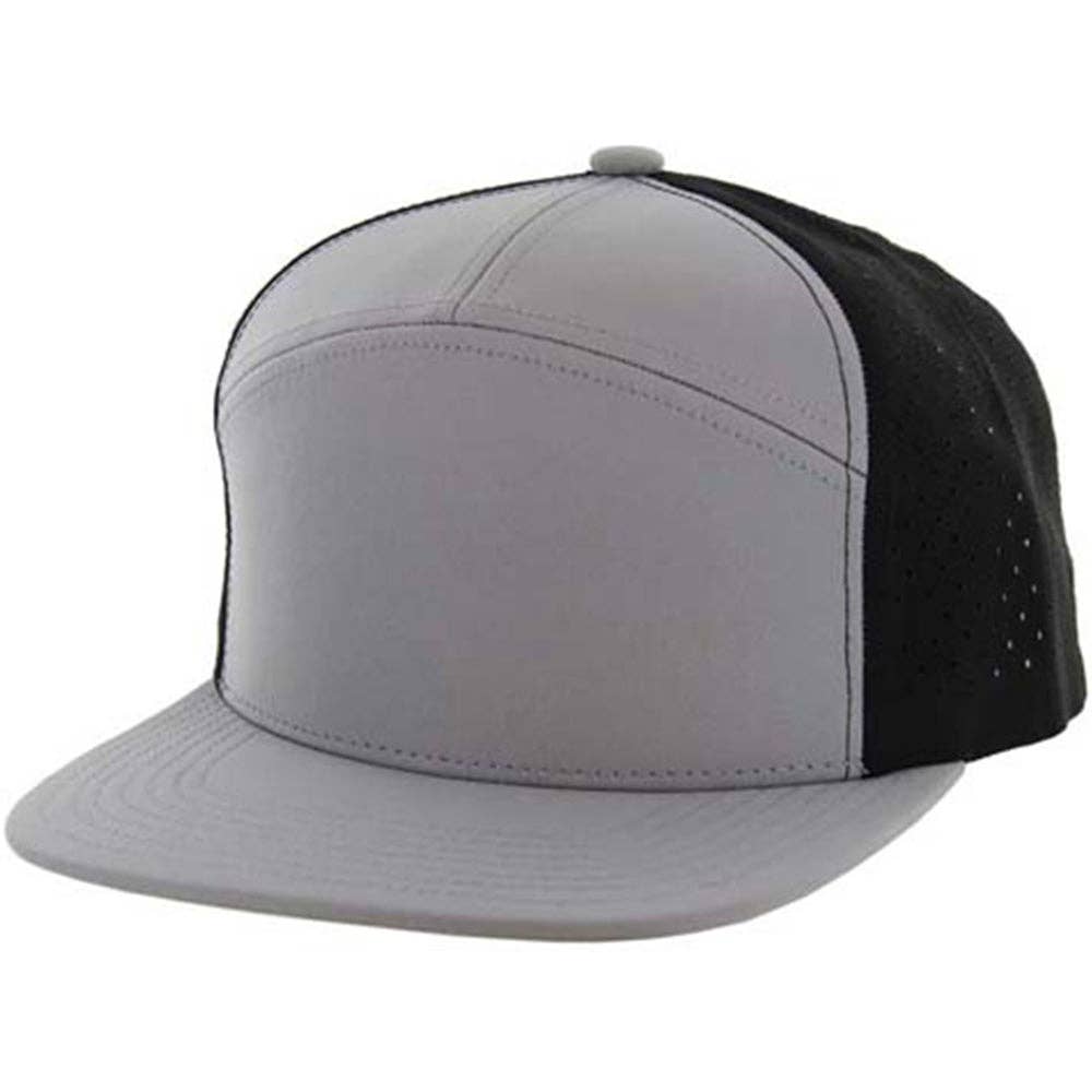 Zion Brand - Wholesale Flat Brim Cap - Unisex - BLANK 7 PANEL HYDRO SNAPBACK CAP17
