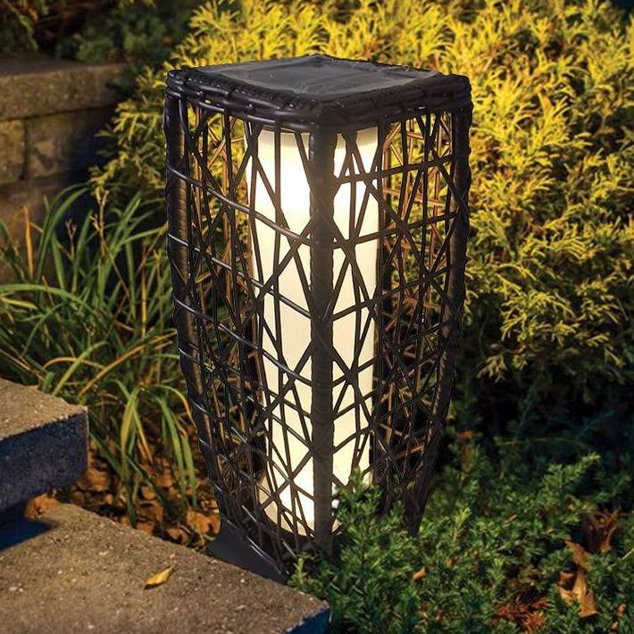 Outdoor 19" Solar Powered Lantern With Rattan Weaving-Floor Lamp and other Purchase Wholesale rattan lantern. Free Returns & Net 60 Terms on Faire trending on Faire.