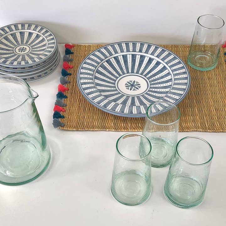 atelierBOEMIA - Vendita all'ingrosso Piatto - Piatti piani in ceramica Safi - Set di 4 modelli