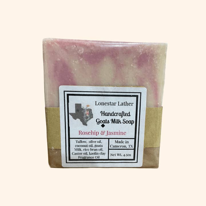 Rosehip Jasmine - Goat Milk & Tallow Soap for wholesale by Lonestar Lather