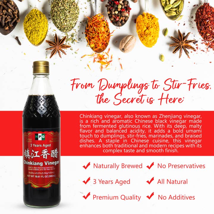 Natural Plus Green - Wholesale Vinegar - NPG Premium Chinkiang Vinegar Chinese Black Vinegar 580 ml5