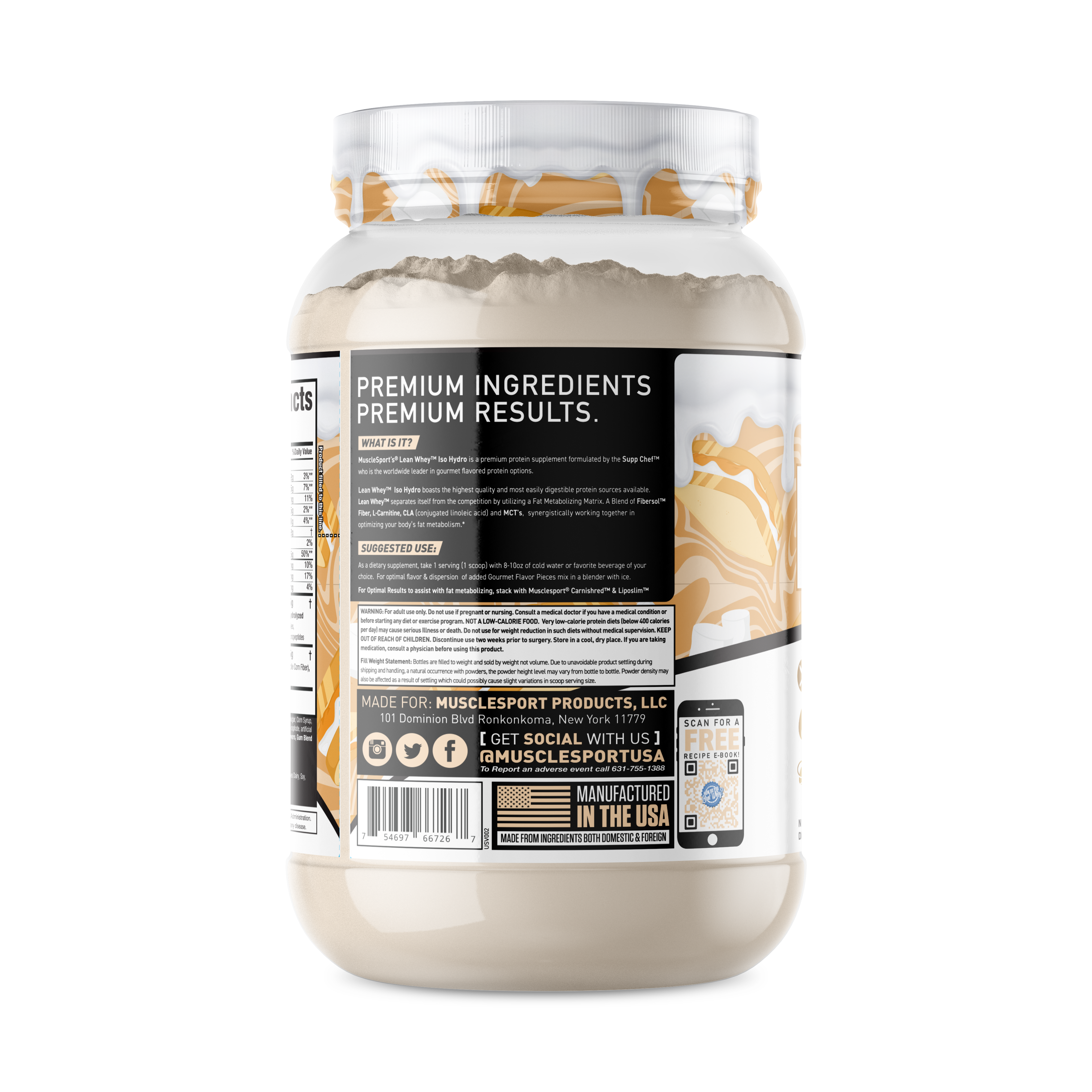 MuscleSport - Wholesale Protein/superfood powder - Lean Whey® Iso Hydro Gourmet Protein 2lb - Limited Edition22