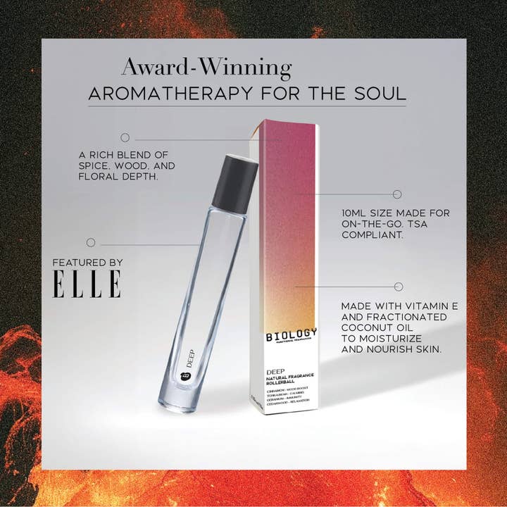 Biology Functional Fragrances - Wholesale Roll-On Fragrance - DEEP – Cinnamon Geranium | Natural Rollerball Fragrance Oil2