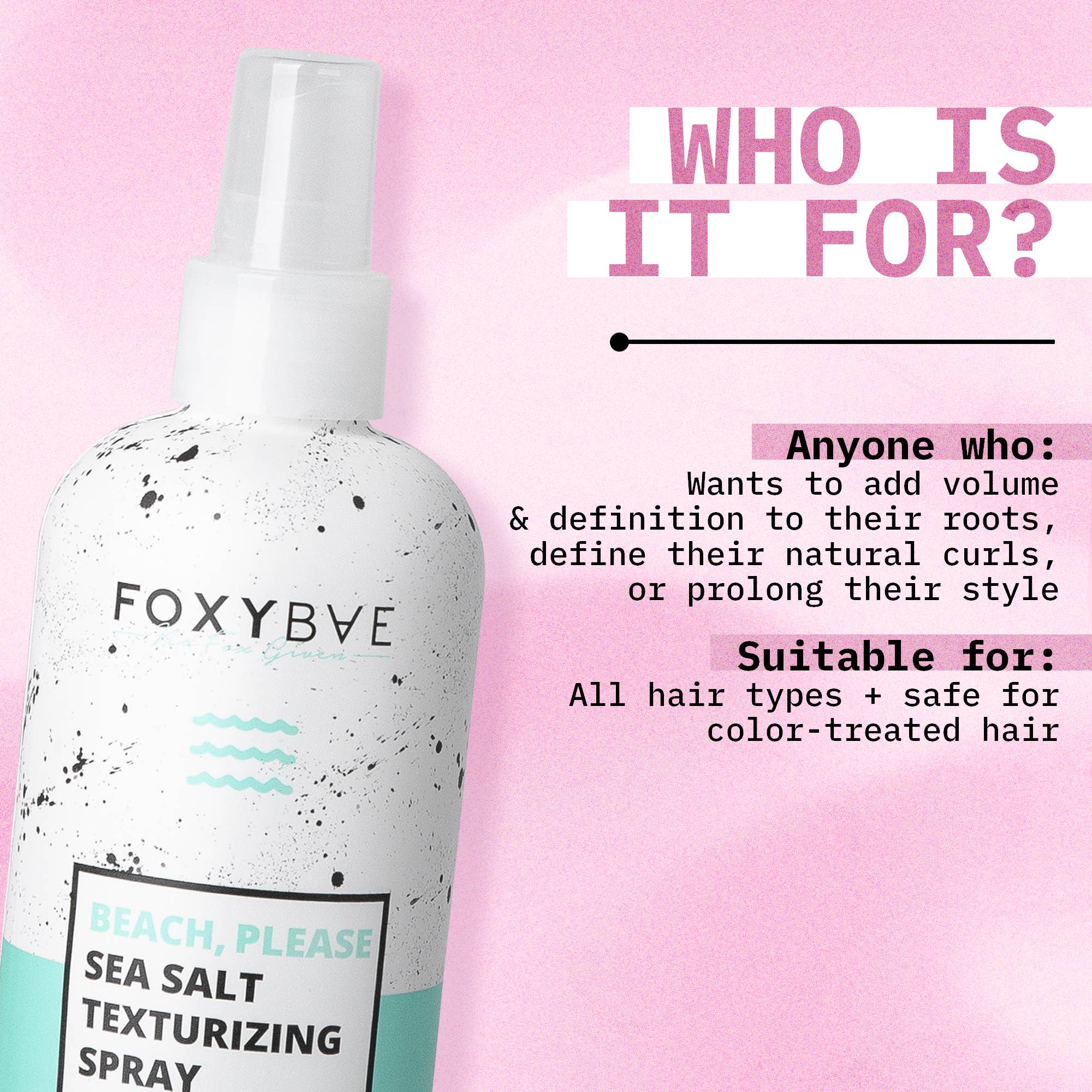 Foxybae Hair - Wholesale Hair Spray - Beach Please Sea Salt Texturizing Spray7