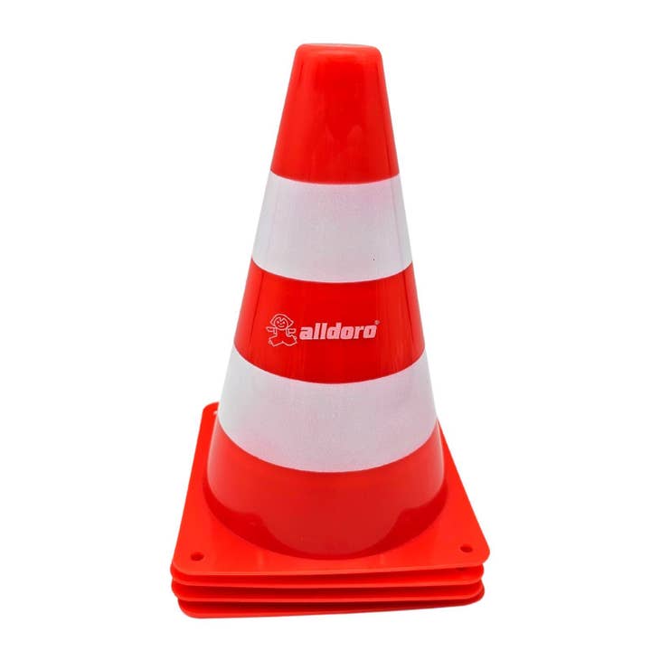 alldoro GmbH - Wholesale Toy Set - Kids - Set of 20 pylons, warning cones orange-white, each 17 x 13 x 13 cm