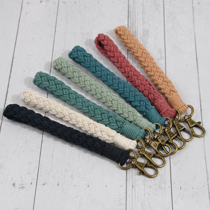 SoapElenGlen - Wholesale Keychain - Women's - Boho Macrame Keychain, Braided Macrame Wristlet8