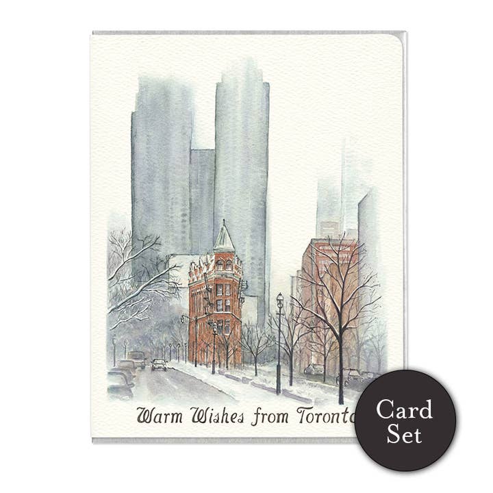 Gotamago - Wholesale Season's Greetings Card - Toronto Warm Wishes Card - Set of 6