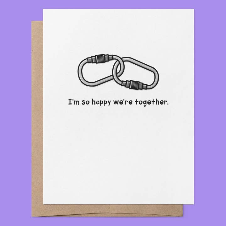 Ik ben zo blij dat we samen zijn | LGBTQ+ Liefdesrelatiekaart voor wholesale door That Queer Card Co