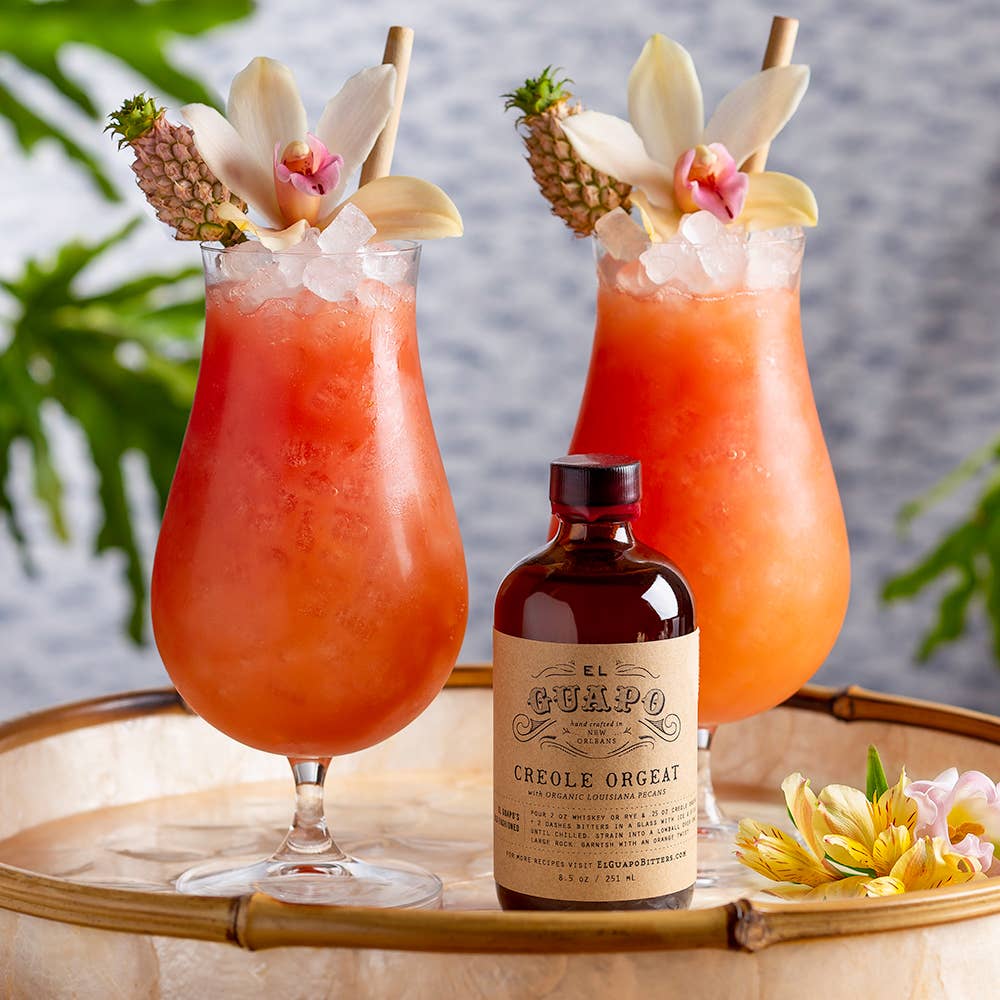 El Guapo - Wholesale Cocktail mix/syrup - Syrups: Creole Orgeat - A+ Pecan Syrup for Bourbon & Whiskey2