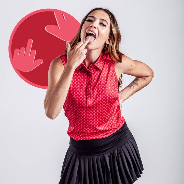 Birdie Finger - Robin - Women's Polo for wholesale by Bogey Bros Golf Co