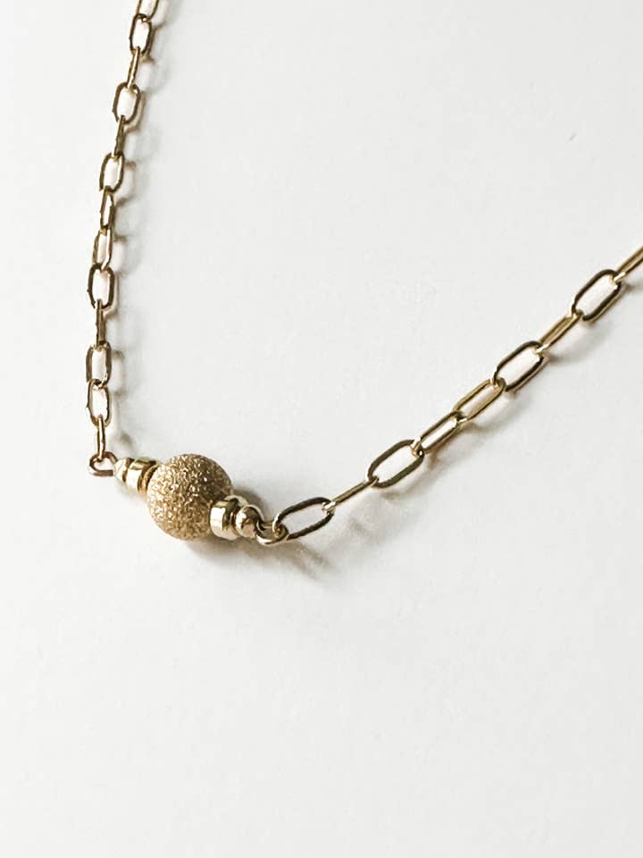CLARKE | Gold Filled Stardust | Paperclip Chain Necklace | A for wholesale by Aves + Brit | Handmade Midwest Modern Jewelry