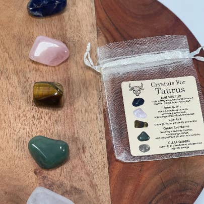 CaNatureLover - Wholesale Spiritual stone/crystal - TAURUS Crystal Set,5x Crystals Set ZODIAC HOROSCOPE8