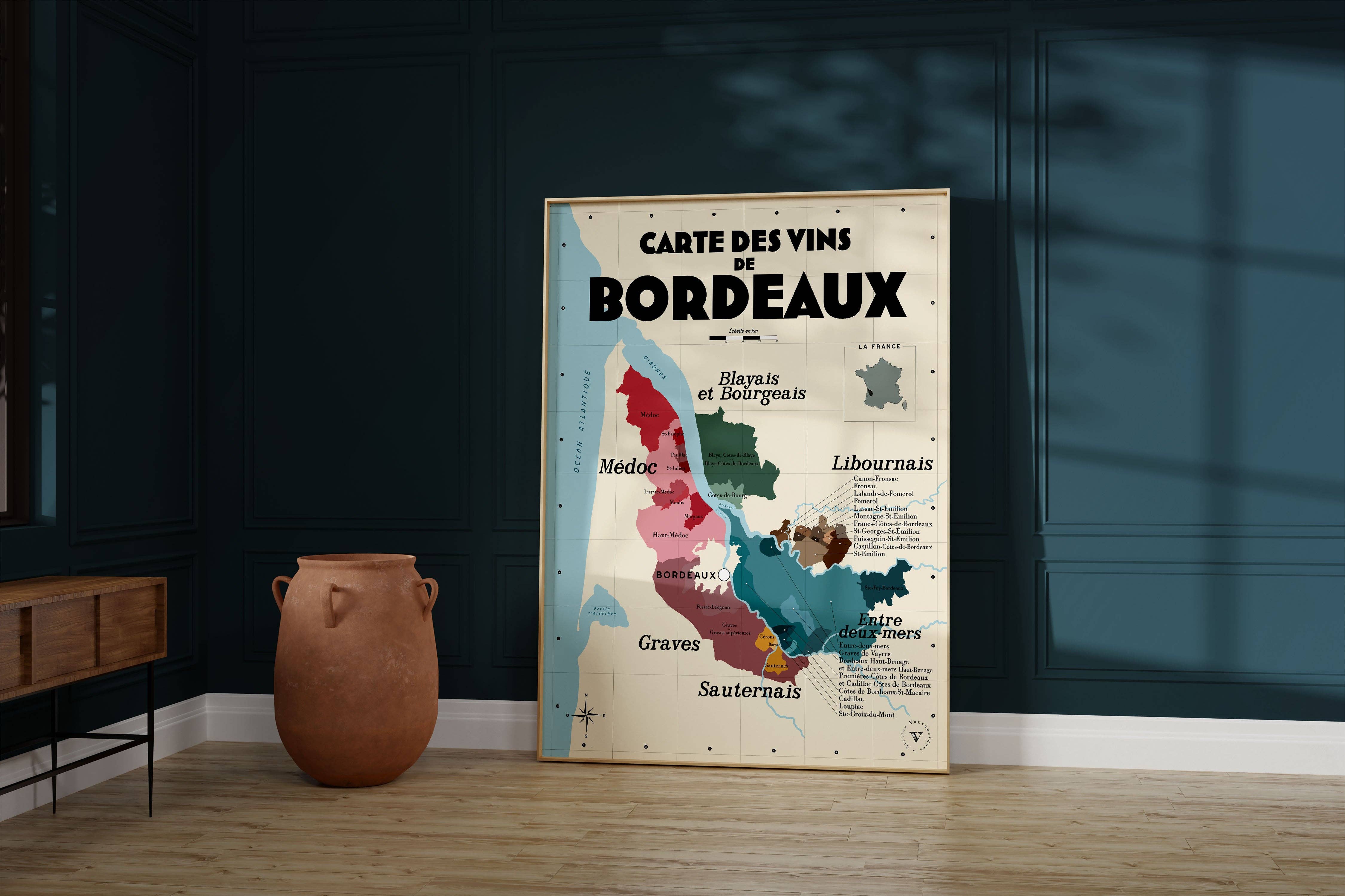 Atelier Vauvenargues – Poster por atacado – Lista de vinhos de Bordeaux6