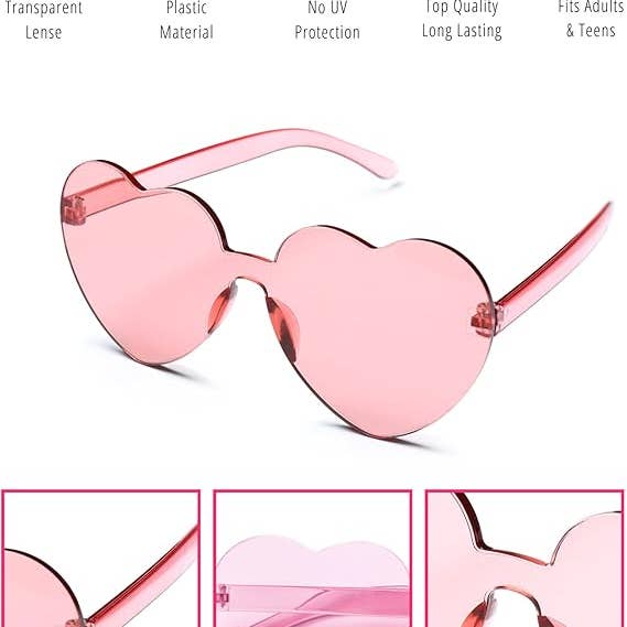 4E's Novelty - Wholesale Cowboy Hat - Women's - 4E's Novelty Preppy Pink Cowgirl Hat with Heart Shaped Sunglasses - Pink Cowboy Hat with Tiara Crown for Adult Cowgirl Costume Accessories for Women Western Party3