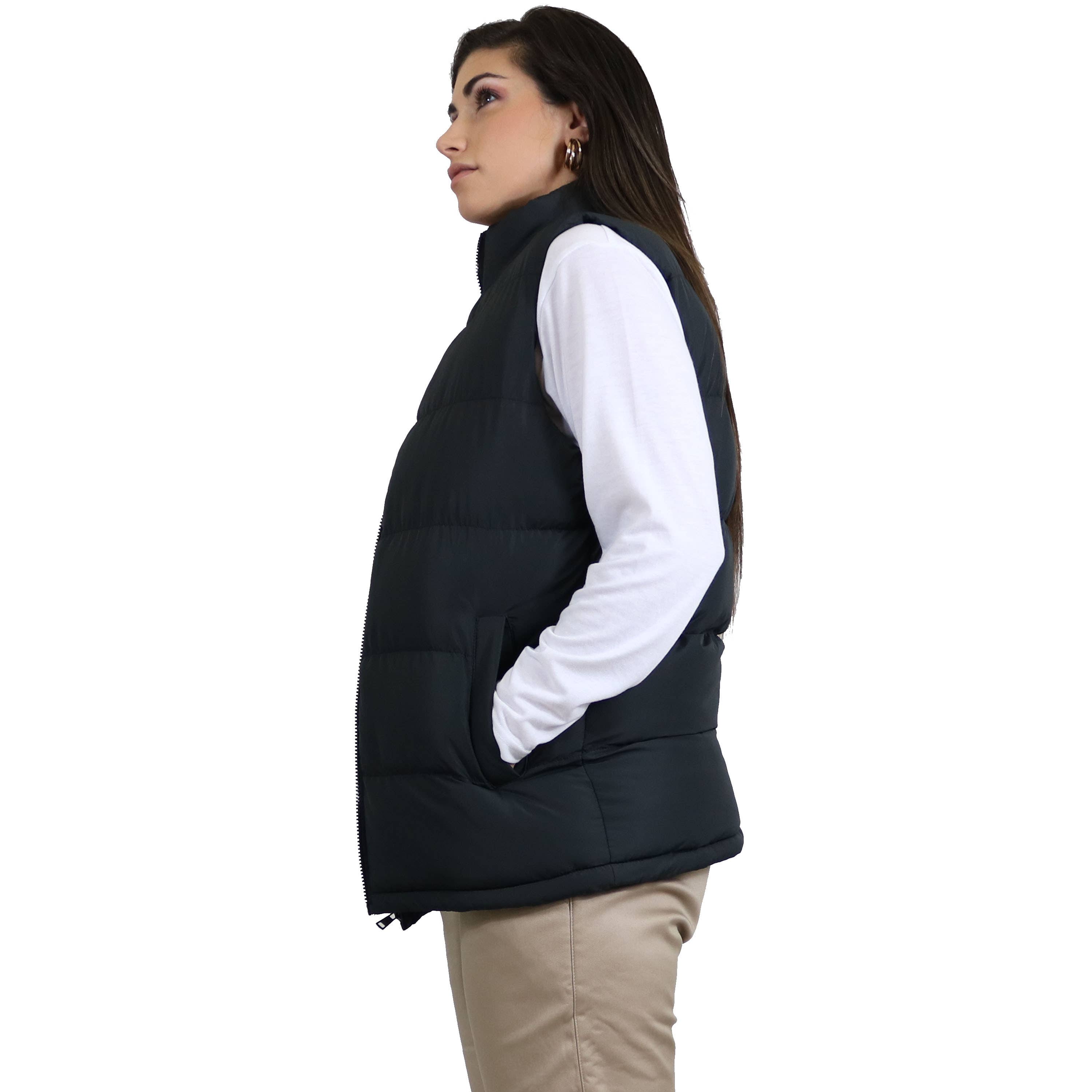 Galaxy By Harvic - Wholesale Outerwear Vest - Women's - Women's Modern Fit Heavyweight Puffer Bubble Vest 2