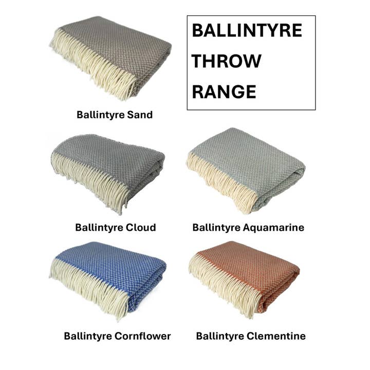 Bronte Moon - Wholesale Throw Blanket - Ballintyre Range - Merino Lambswool Throw - Made in Scotland