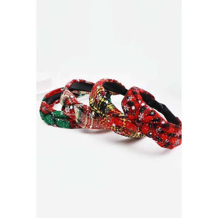 MIX COLOR Christmas Theme Knotted Headbands for wholesale on Faire4