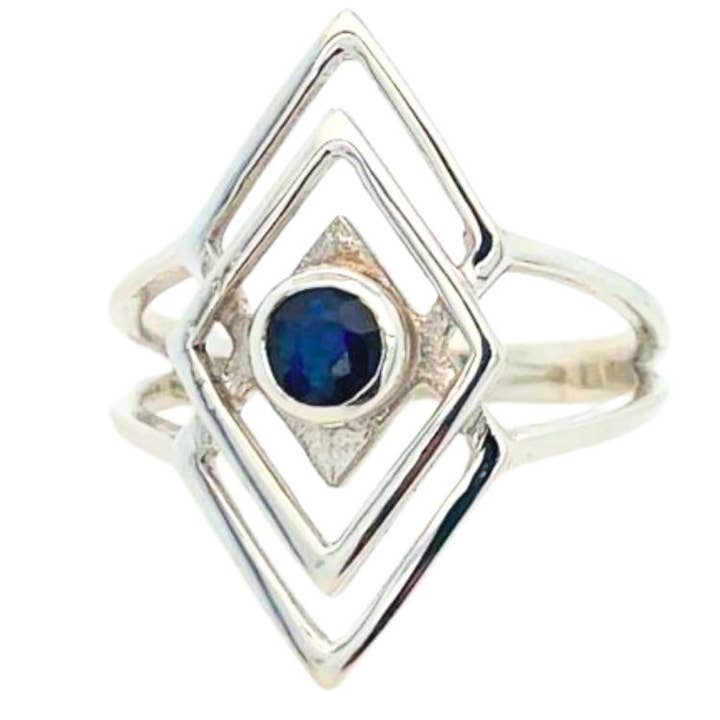 Sapphire Sacred Geometry Ring for wholesale by Esprit Creations