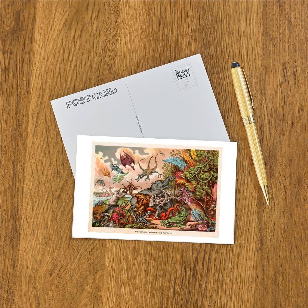 Found Image Press - Wholesale Postcard - Postcard AN-401 Prehistoric Creatures1