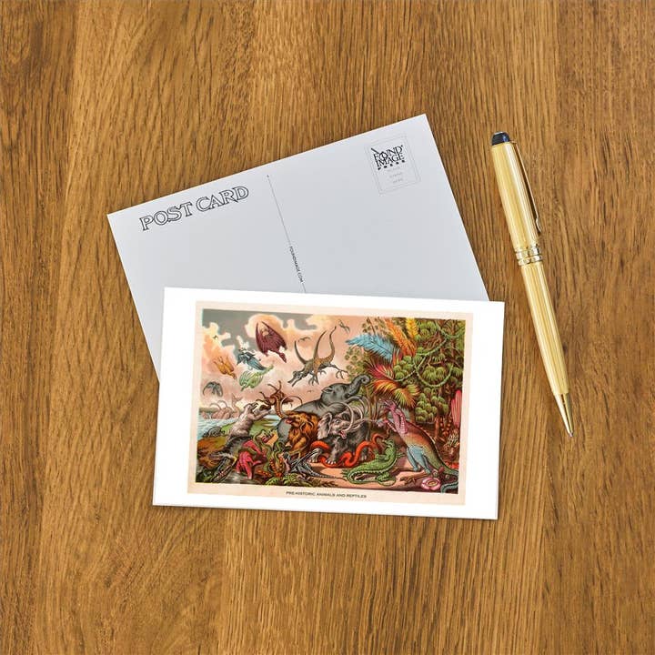 Found Image Press - Wholesale Postcard - Postcard AN-401 Prehistoric Creatures1