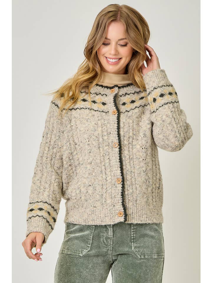 Stone 90002 Fair Isle Sweater Cardigan for wholesale on Faire1