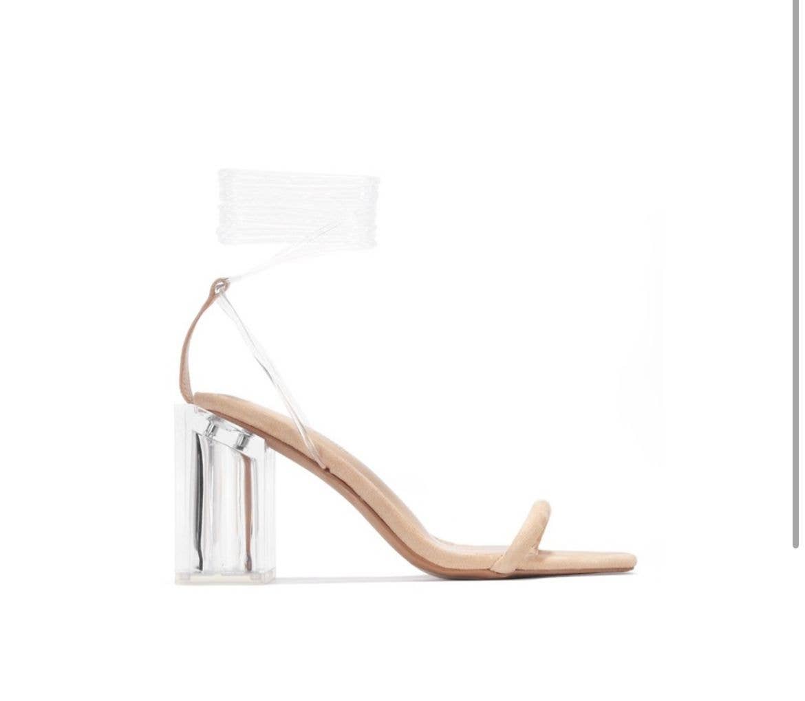 DIVERGENT FOOTWEAR - Vendita all'ingrosso Tacchi alti - Donna - TACCHI STRINGATI TRASPARENTI NUDI SEMPLICISTICI1