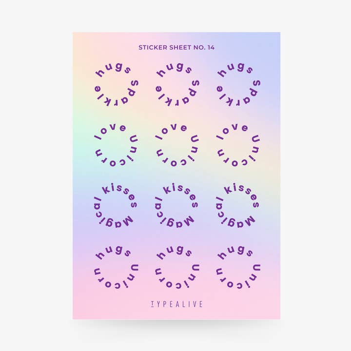 Sticker Sheet No. 14 for wholesale by typealive