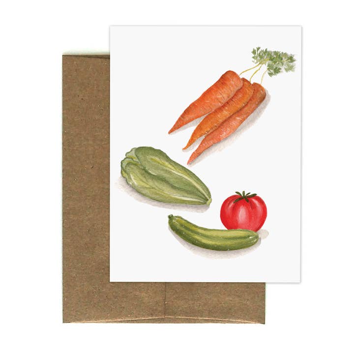Carte de vœux légumes - Vierge pour la vente par Hello Neighbor Art