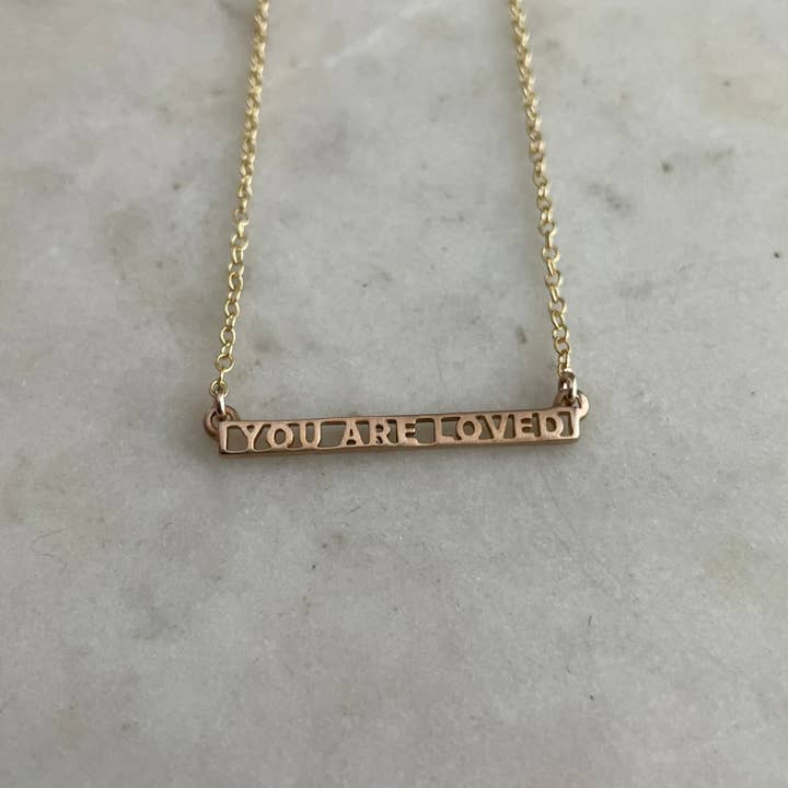 YOU ARE LOVED NECKLACE for wholesale by Mimosa Handcrafted