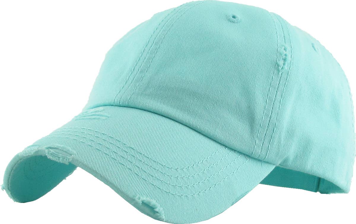 KBETHOS - Wholesale Ponytail Cap - Women's - Ponytail Washed Distressed Cotton Cap15