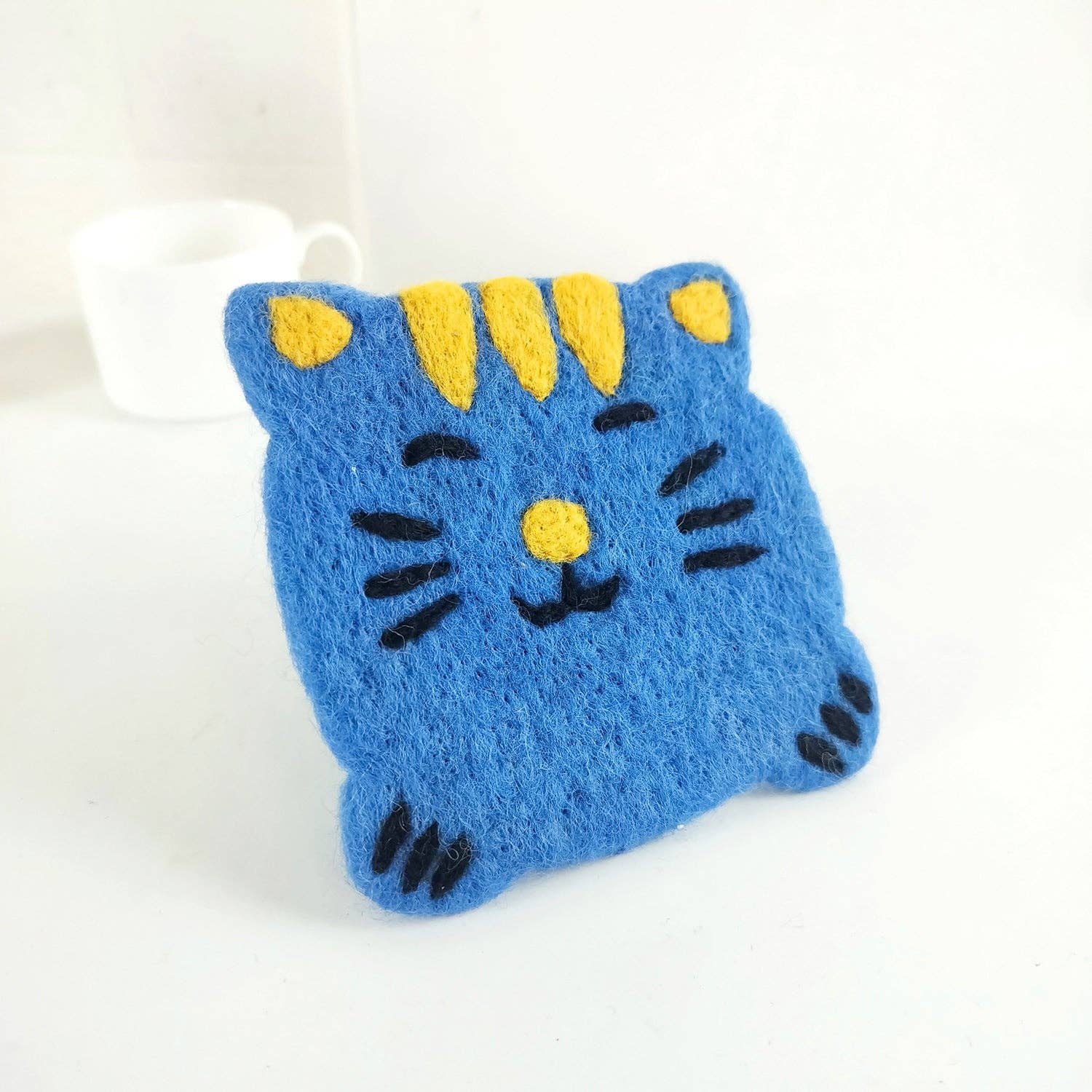 Sparkle Being - Wholesale Coasters - Felt Kitty Cat Coffee Cup Mug Table Mat Coasters - Happy Cats2