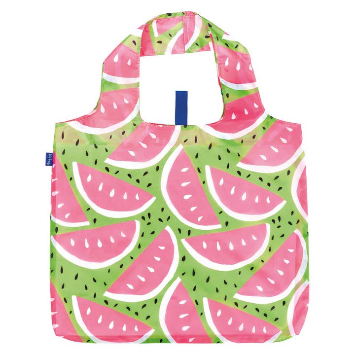 rockflowerpaper – Engroshandel Indkøbspose/indkøbstaske – VANDMELON blå taske Genanvendelig Shopper Tote