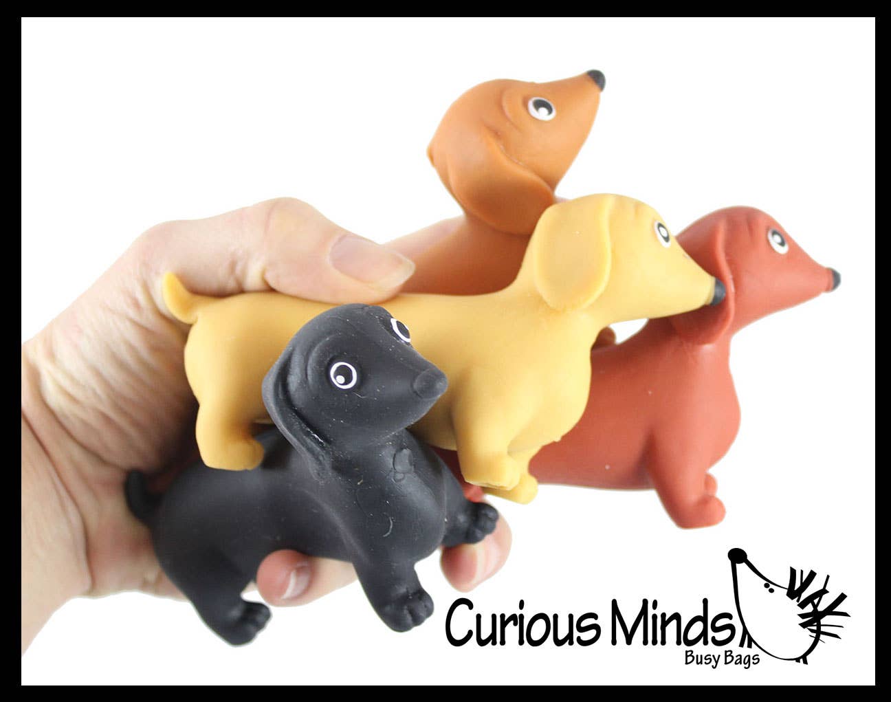 Curious Minds Toys – wholesale Squishy toy – Kids & Baby – 1 Stretchy Weiner Dog Crushed Bead Sand Filled - Doggy Lover7