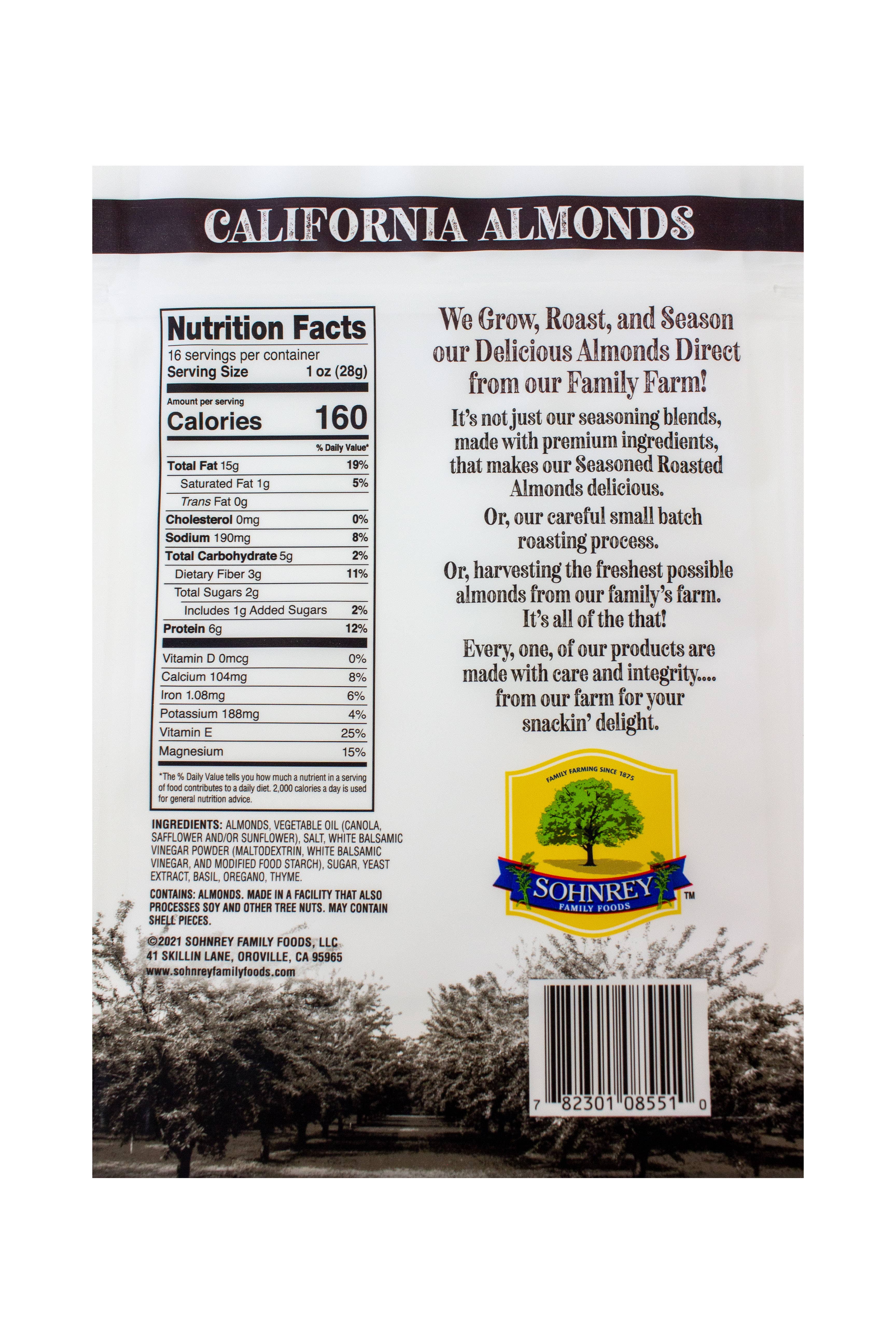 Sohnrey Family Foods LLC - Wholesale Nuts - Balsamic Herb Almonds 1 lb2