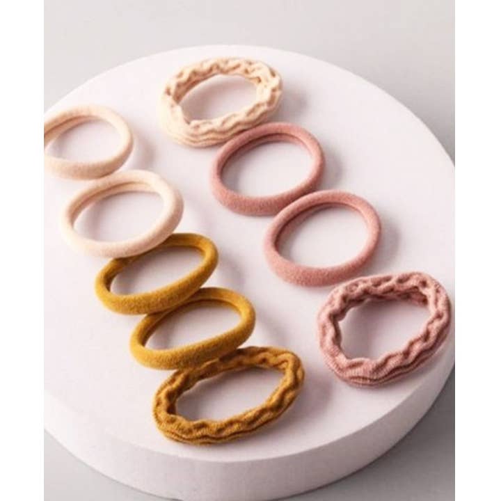 Assorted Rolled Hair Tie Set for wholesale by Love and Repeat